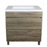 Qubist White Oak Free Standing 750 Vanity Cabinet Only